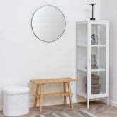 Vitrina alba din otel si sticla, 1 usa, 40x35x140 cm Brisbane House Nordic